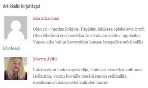 Artikkelin kirjoittajat